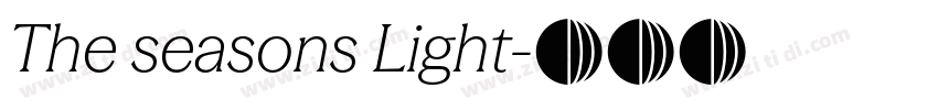 The seasons Light字体转换